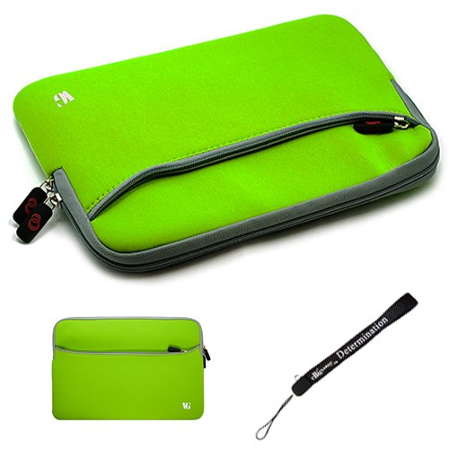 Green Slim Protective Soft Neoprene Cover Carrying Case Sleeve with Extra Pocket // Airport Check-Point-Friendly // For HP Touchpad Wi-Fi 32 16 GB 9.7-Inch Tablet Computer and Touchpad 4G