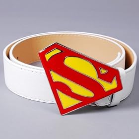 Superman Ceinture Boucle Accessoire Mode Top Blanc