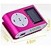 UNIWENT Mini USB Clip MP3 Player LCD Screen Support 32GB Micro SD TF Card Hot Pink