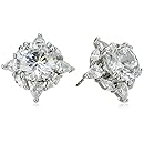 CZ by Kenneth Jay Lane "Trend" Round Cubic Zirconia Glamorous Post Stud Earrings, 8 CTTW