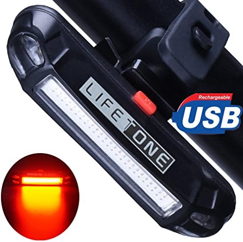 LIFETONE 100 Lumen USB Rechargeable Bicycle Led Tail Light Rear Light