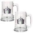 Los Angeles Kings NHL 2pc 15oz Glass Tankard Set- Primary Logo by Great American Products