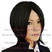 NEW Fashion HOT sexy Jet Black Blonde Straight Anime cosplay wigs party Masquerade girls 30cm