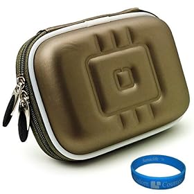 VG EVA Camera Case (Gun Metal) for Canon PowerShot SX260 HS Point and Shoot Digital Camera + SumacLife TM Wisdom Courage Wristband