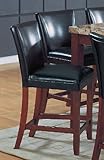 Set Of 2 24"h Soho Black Vinyl Counter Height Barstools