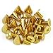 AutoM DIY 100pcs 9.5mm Gold Metal Bullet Spike Studs Rivet Punk Bag Belt Leathercraft