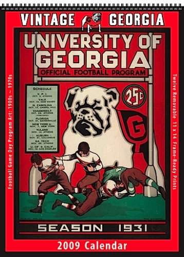 Georgia Bulldogs 2009 Vintage Football Program Calendar