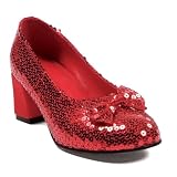 Womens Costume Shoes Sequins Silver Red Ruby Slippers
