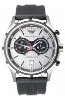 Emporio Armani Watch, Men's Chronograph Black Rubber Strap AR0532