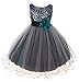 Flower Girls Dress Big Girls’ Multi Sequin Beaded Dress Teal Blue