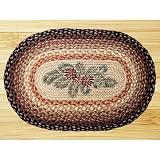 EarthRugs 65-083PRB Pinecone Red Berry Novelty Rug Size: Oval 20" x 30"