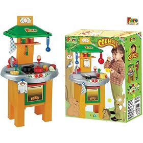 Click here to buy Little Kitchen Chef Country Kitchen, 18pc Toy Kitchen for Children by Faro.