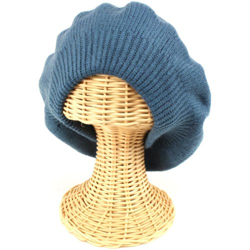 Kids 3-7 Girls Winter Beret Tam Slouchy Hat Cap Teal Blue