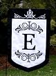 Monogram Regalia Garden Size Flag - E Monogram Regalia Garden Size Flag - E