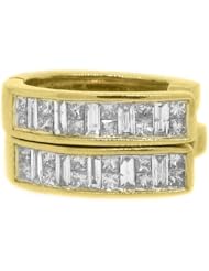 1 Carat Invisible Diamond Hoop Earrings