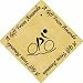 Gift Boxed Pack of 48 PERSONALISED Parchment 6cm Square Gift Tags Mountain Biking
