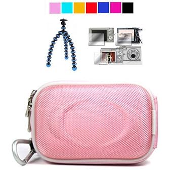 Camcorder Case for Panasonic TA1 Ultrathin HD Pocket Camcorder with Screen Protector and a 6 inch Blue Tripod for Panasonic TA-1