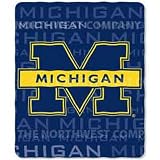 Michigan Wolverines NCAA Light Weight Fleece Blanket (031 Series) (50x60)