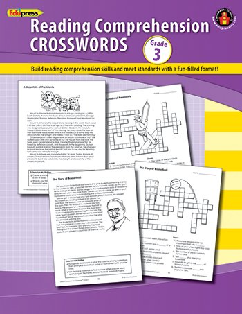 Edupress Ep-187r Comprehension Crosswords Book Gr 3