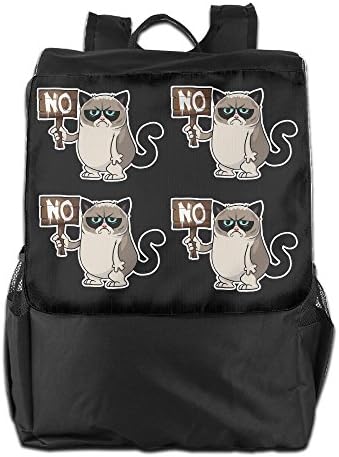 NJ NO Grumpy Nope Cat Bags Laptop Bags Backpack Sack Pack Bag Army Duffle Bag