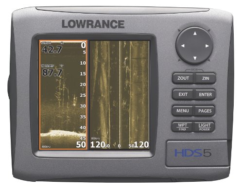 Lowrance HDS-5 5-Inch Waterproof Marine GPS and Chartplotter