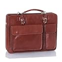 Roby leather briefcase - business bag brown