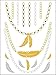 Metallic Gold Silver Black Jewelry Inspired Temporary Bling Tattoo by Eufouria Inc. T0011 RS.99.00