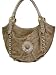 Blue Elegance Handbag Metal Lion Metal Chains Rocker Bag