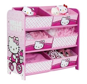 Worlds Apart 864797 Hello Kitty Meuble de Rangement avec 6 Paniers