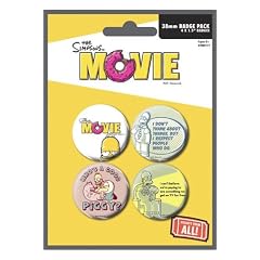 Simpsons, The - Movie Homer - BP 75 - 4 St�ck Big-Buttons Badge pack Film - Gr�sse �3,8 cm
