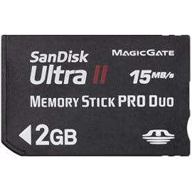 SanDisk UltraII メモリースティックPRO Duo 2GB 転送速度15MB/Sec SDMSPDH-002G-J61