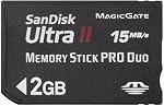 SanDisk UltraII メモリースティックPRO Duo 2GB 転送速度15MB/Sec SDMSPDH-002G-J61