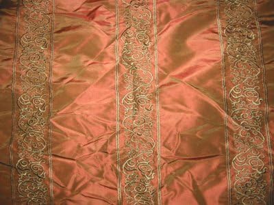 LA DOLCE VITA COLLECTION - Embroidered Silk Taffeta - Iridescent Terra Cotta