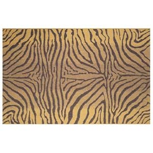 Trans-Ocean Terrace Zebra Indoor/Outdoor Rug - Brown Size - 7.8 x 9.10 ft