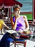 13 H 10 - Artist: Annick Bouvattier - Art Print on Canvas - Image Size: 11.75 by 15.75 inches Art Print on Canvas
