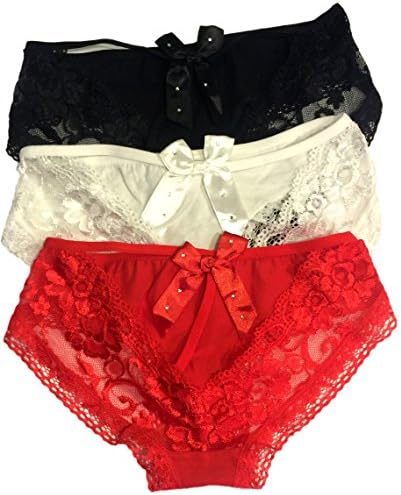 Josi Minea Women's 3 Pack Sexy Lace Bikini Panty - One Size Fits All (fits S/M/L)