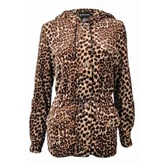 Sutton Studio Womens Leopard Anorak Jacket Plus