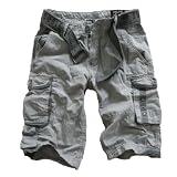 #1: Eight2Nine by Sublevel Short Herren Bermuda Cargo Style mit Koppelguertel Men Cargo Short