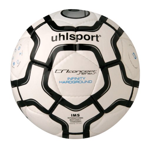 uhlsport Fußbälle Infinity Hardground, weiß/schwarz/silber, 5
