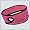 Pink fleece with black trim