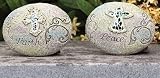 12 Springtime Mosaic Angel & Cross Decorative Outdoor Garden Stones 4.75"