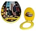 Abattant Toilette WC Design Recto Verso Deco New York Avenue Taxi Bois MDF - Neuf