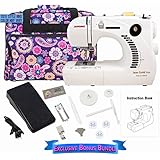 Janome 661G Jem Gold Plus Trim and Stitch Sewing Machine Bundle with Tote Bag