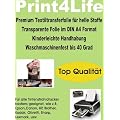 P4L - 15 Blatt T-Shirt Folie Transferfolie Textilfolie Transferpapier klar/transparent