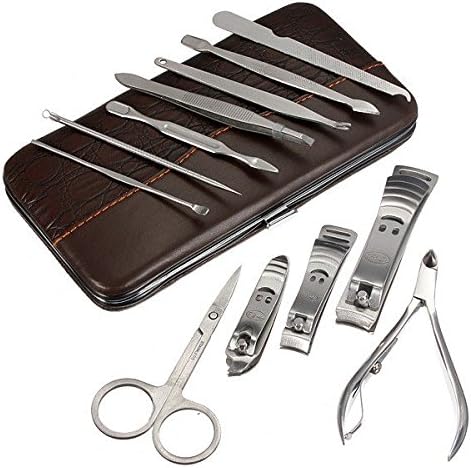 12 in 1 Stainless Steel Personal Manicure Set &amp; Pedicure Set, Travel &amp; Grooming Kit with Free Delicate Case