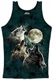 Tank Top Three Wolf Moon in Junior's and Women's Sizes (See Product Description for Women's Sizes)
