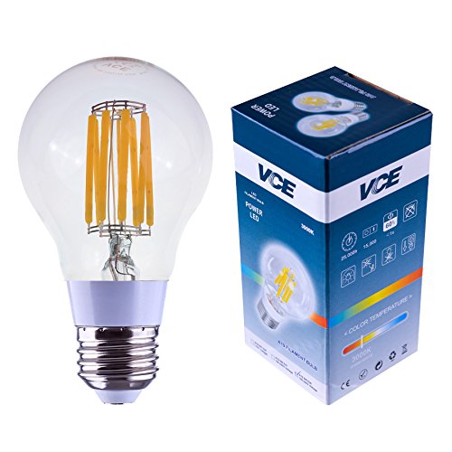 LED Filament Light Bulb,VCE® LED Edison Bulb 6W,60W Equivalent,Not Dimmable,3000K