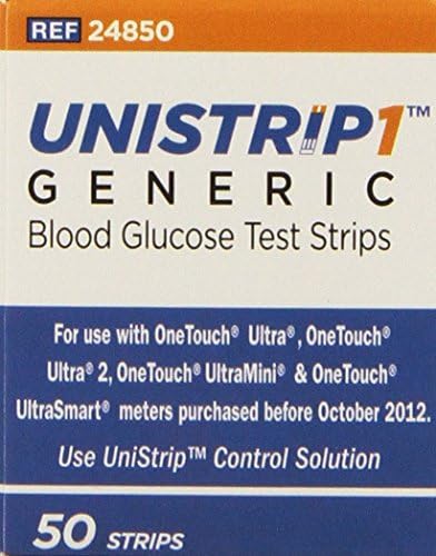 Unistrip 400 ct Test Strips for use with OneTouch Ultra Meters - Combo Deal (8 boxes of 50 ct)