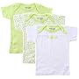 Luvable Friends 3-Pack Rib Knit Slip on Baby Shirt-Green - 0-3 months