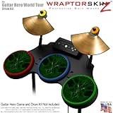 Abstract 01 Green Skin by WraptorSkinz fits Guitar Hero 4 World Tour Drum Set for Nintendo Wii, XBOX